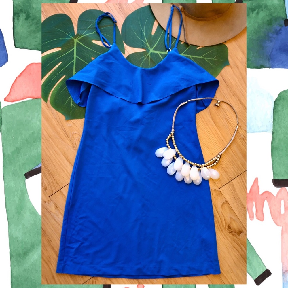 STUNNING OCEAN BLUE MINI DRESS